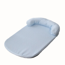 Portable Dog Bed Cool Mat Ice Silk Fabric Machine-Blue L