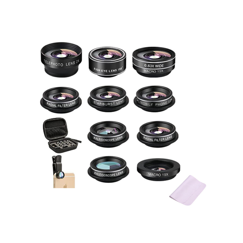 Innovative Mobile Photography Solution, 180 Fisheye Lens And 230 Fisheye Lens With Detachable Clamp, Compact Size For Iphone And Android, 9128293069311