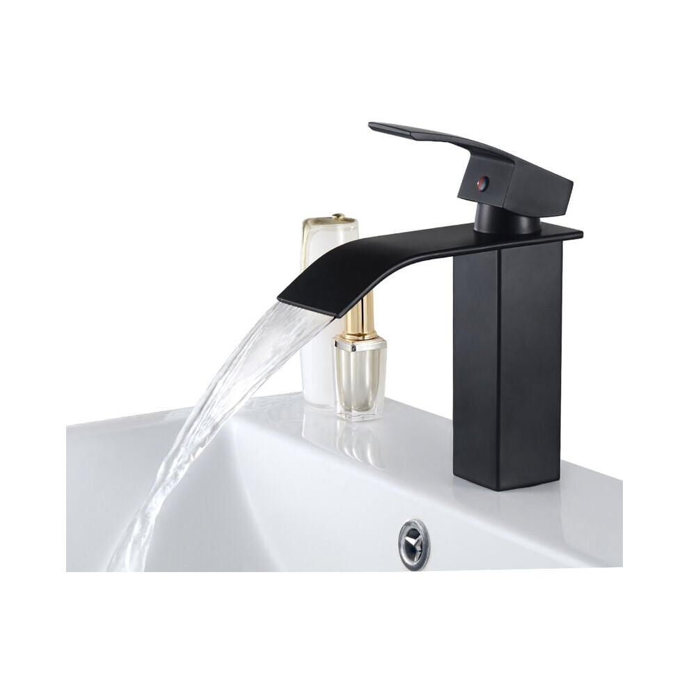 Waterfall Spout Bathroom Faucet With Single Handle Control, Modern Bathroom Faucet Sus 304 Stainless Steel Construction For Sink Tap Vanity Lavatory, 9128293813730