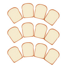 Borrachas decorativas em formato de torrada, sobremesas realistas para decoração de cozinha (3 unidades)
