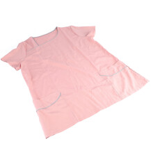 Pinkes OP-Krankenschwester-Uniform-Topp mit kurzen Ärmeln, Größe XL, atmungsaktive Krankenhausarbeit bekleidung