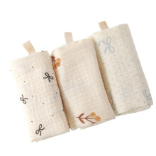 Serviettes de visage en coton pour-Écriture bleue brumeuse
