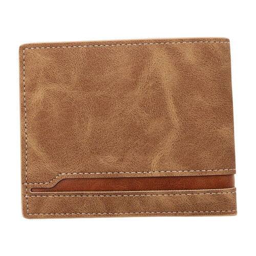 Practical PU Card Holder Men's Wallet Multiple-Light coffee