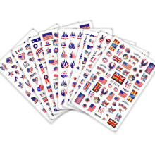 Adesivos de unhas Radiant4Th Of July: materiais seguros e saudáveis para o uso de adesivos de unhas, fácil aplicação e cores vibrantes para o Dia
