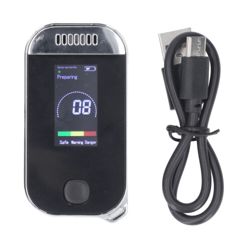 Rechargeable Digital Alcohol Tester with 3-Color Warning and Memory Function 2