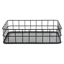 Grand panier de rangement en maille pour collations,-Noir