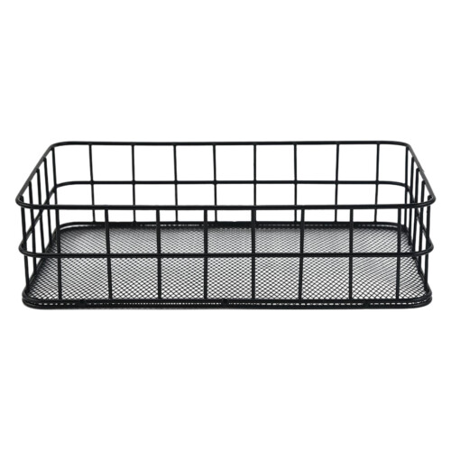 Grand panier de rangement en maille pour collations,-Noir