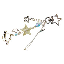 Porte-clés élégant avec nœuds de dauphin, pendentif en-Étoiles