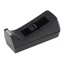 1Pc Black Desktop Mini Klebebandspender Klebebandmesser mit rutschfester Basis Klebebandnachfüller für Büroschulmaterialien