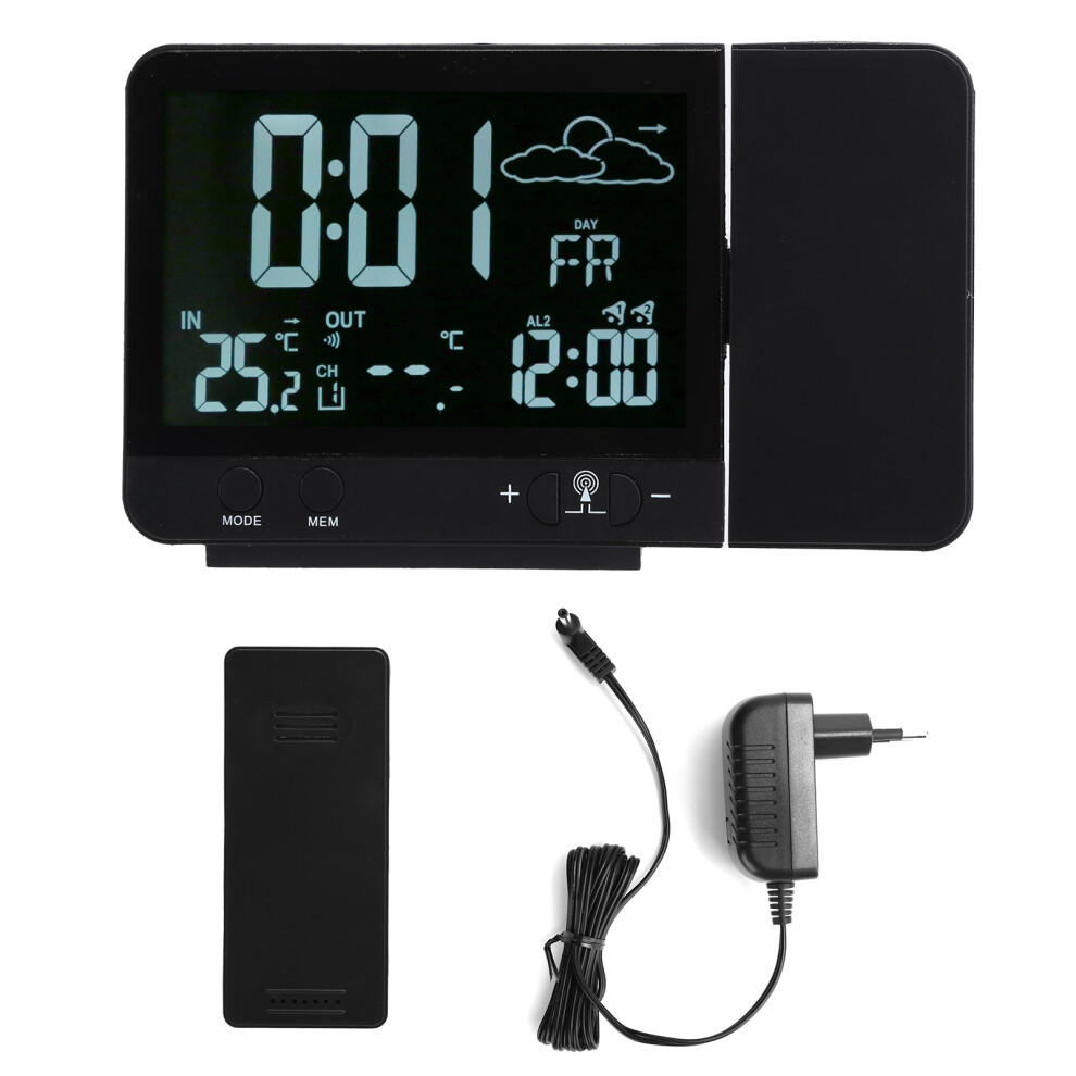 Smart Digital Projector Clock, Projection Alarm Clock for Bedrooms with Color Cycling, Large Screen Display Ensures Clarity, Screen Brightness Dimmer