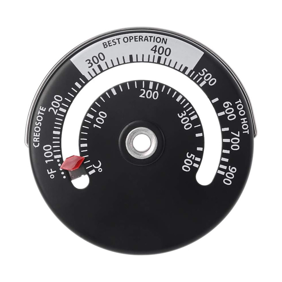 Fireplace Indicator Gauge For Household, Magnetic Stove Pipe Thermometer Offers Efficiency Improvement, Oven Aluminum Alloy Ensures High-Quality Mater