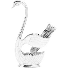High-Quality Alloy Spoon Organizer, Elegant And Practical For Your Everyday Needs, Flatware Swan Base Ensures That Your Table Setting Is Always Ready