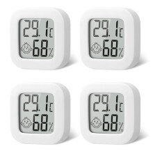 Thermometer-hygrometer voor binnengebruik, wandgemonteerde temperatuur- en vochtigheidsmeter met groot display, digitale kamerthermometer-hygrometer