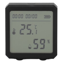 Slimme wifi-temperatuur- en vochtigheidsmeter voor binnen, draadloze thermometer en hygrometer met app-meldingen, compatibel met Alexa en Google.