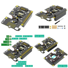 NVMe-zu-PCIe-Adapter für RPi 5 NVME SSD-Kühllüfter Automatische Verfärbung LED Effiziente Datenverarbeitung