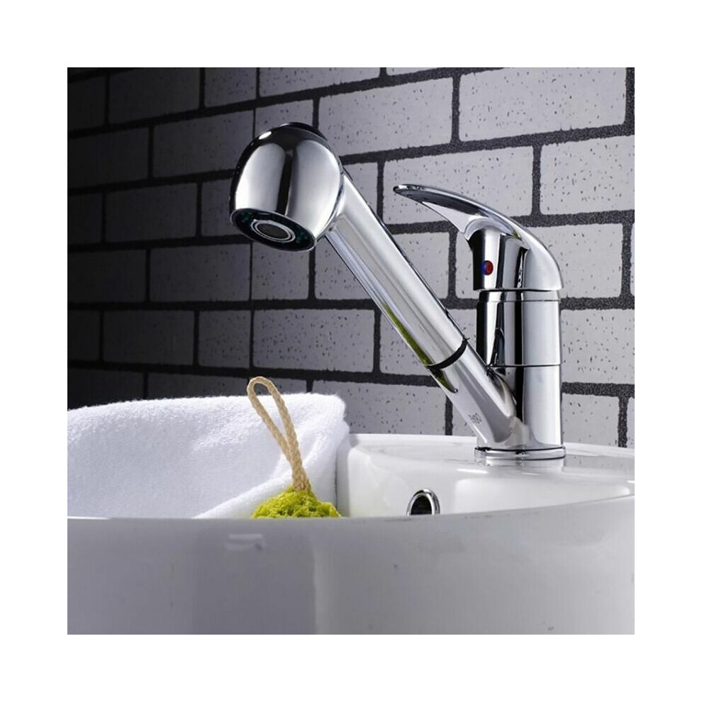 Modern Kitchen Sink Faucet, Ada/Ansi A117.1 Compliant For Accessibility, Pull-Out Spray Head With Toggle Button For Customizable Water Flow, Polished 9148971489552