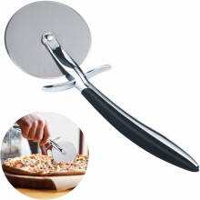 Santoprene Handle, Stainless Steel Blade, Grip-Ez Pizza Wheel Offers Seamless Cutting Of Various Foods, Corrosion Resistant Ensuring Longevity,