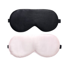 Set zijden oogmaskers voor dames en heren, ademend en lichtgewicht, comfortabel, verstelbare band, anti-aging, ideaal als reisgeschenk, volledige