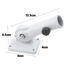 All Weather Flagpole Bracket, Heavy Duty Aluminum Multi Position Construction for Windproof Outdoor Display, Adjustable Lock Nut Ensures Secure Fit