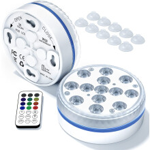 Rechargeable & Reusable, Submersible Led Lights For Fountain, Battery Operated Waterproof Pool Light, Magnetic Timer Light For Swimming Pool,