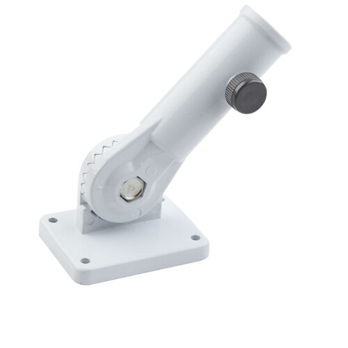 Adjustable Bracket For Multi-Angle Design, Aluminum Flagpole Bracket With Durable Aluminum And Easy Installation, Premium Quality Rust Free White