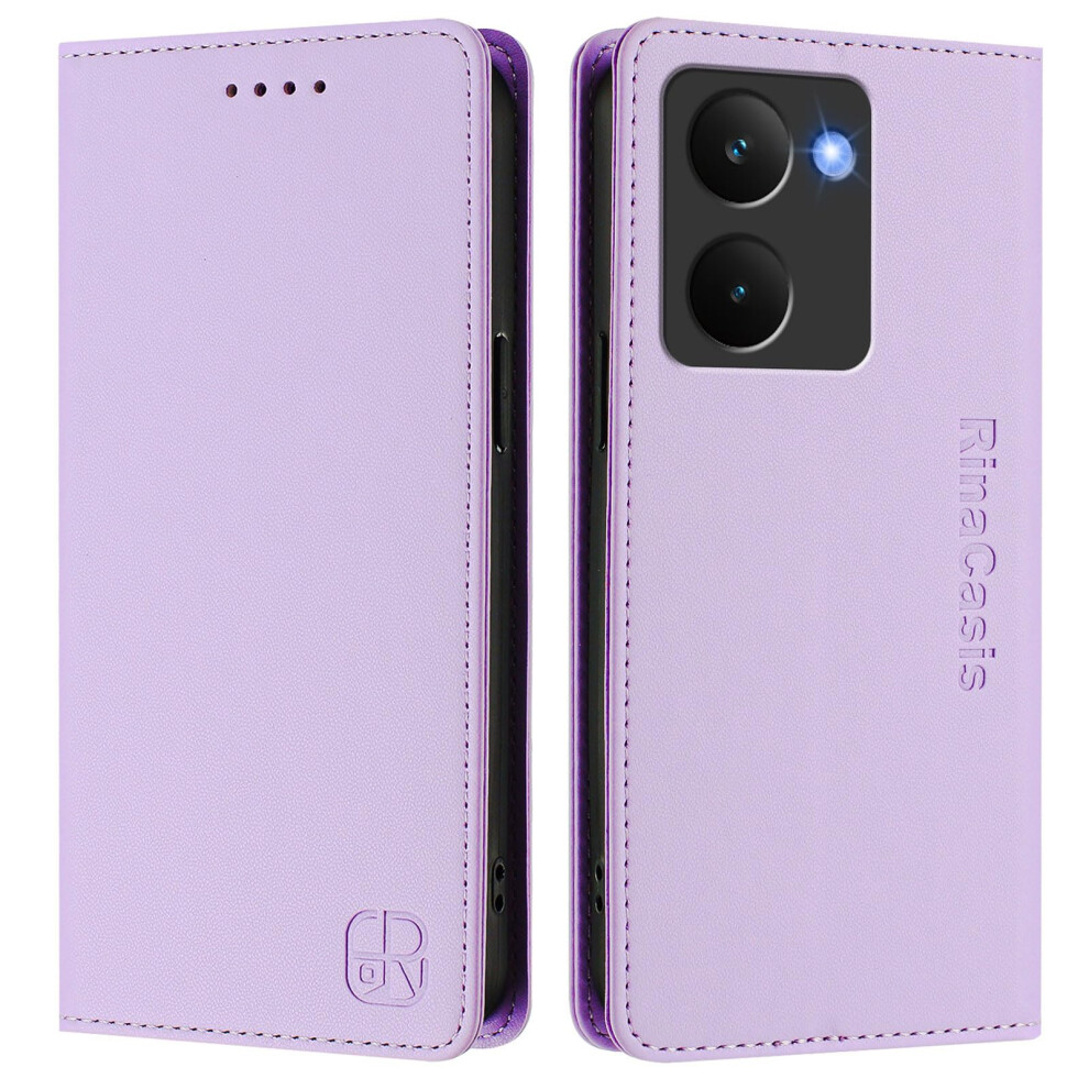 Leather Case For Realme P3 Ultra 5G - Premium Light Wallet Flip Cover Compatible With Realme P3 Ultra 5G Purple 9189345178405