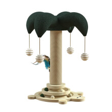 Cat Scratching Post with Durable Sisal Cat Tree and Interactive Ball for Large Indoor Cats