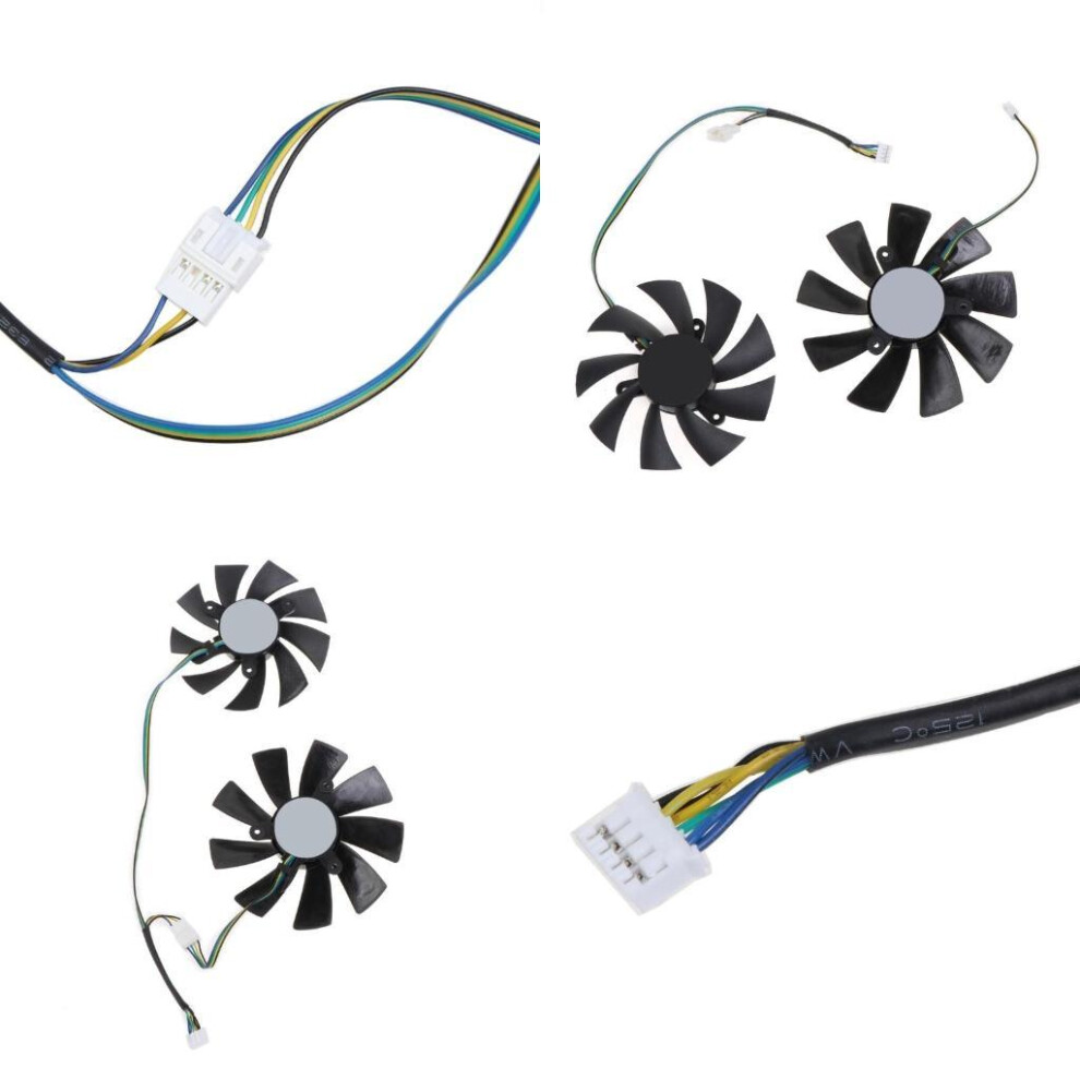 2 Pieces 87Mm 100Mm 4Pin Graphics Card Cooling Fan For Zotac 1060 1070 Ti Mini Ha 1080 Ti Mini Vga Cooler 6935161501124