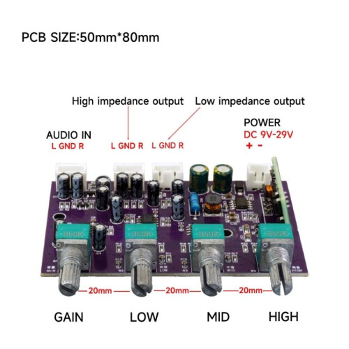 Vorverstärkermodul E5532 Surround-Einstellung der Tonplatine 2
