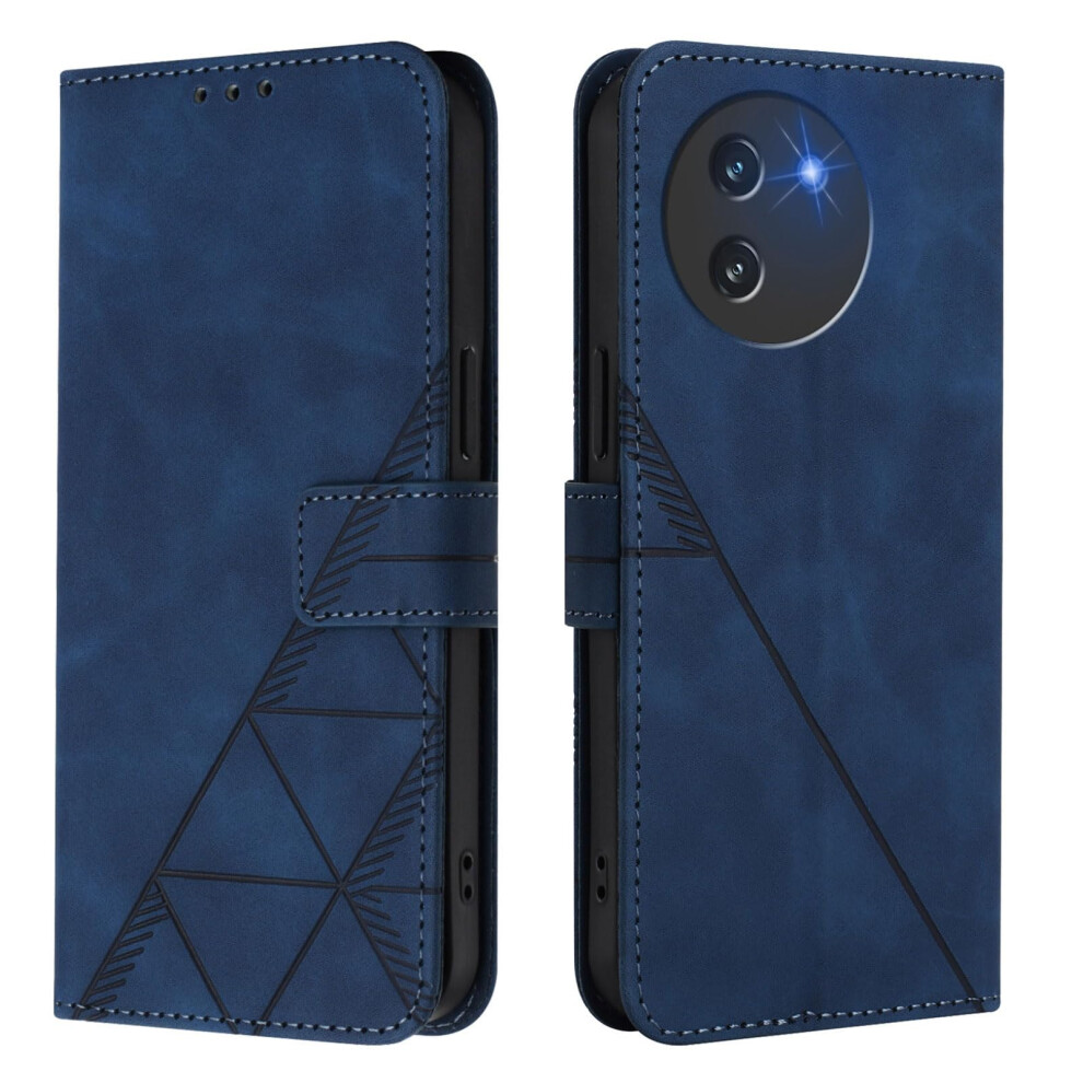 Wallet Case Doogee Note 59 And Note 59 Pro Leather Book Case With Card Holder Kickstand Magnetic Closure Flip Case Blue 9189345178610
