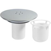 ShowerDrain für Viega Tempoplex Dusch 90 mm/115 mm – verchromt – geruchsdichte Abdeckung – weiß