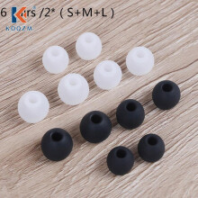 6 Paare/2 (S M L) Silikon-Gummi-Ohrstöpsel-Ohrpolster Universal-In-Ear-Ear-Earphone-Ersatz-Ohrstöpsel-Polster Polster