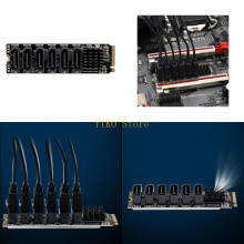 K32C M-Key PCIE zu Adapter Karte 6-Port Controller-Erweiterungskarte