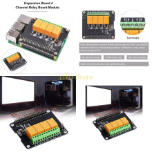 K32C 4-Wege-Relais Hutmodul zuverlässiger Betrieb für Rpi4B/Rpi3B DIY-Austausch
