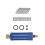 Strong  Aluminum Double  Safety Layer Coupler 30MPa Rate -Blue 1