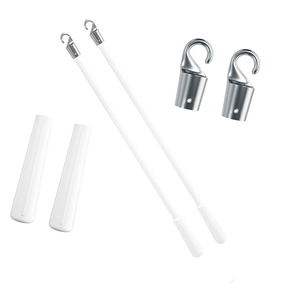 White Fiberglass Vertical Blind Tilt Wand Hook & Grips For-30Cm 7732000543029