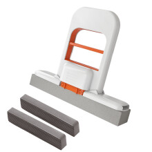 Space Saving Mini Foldable Sponge Mop-white orange set1