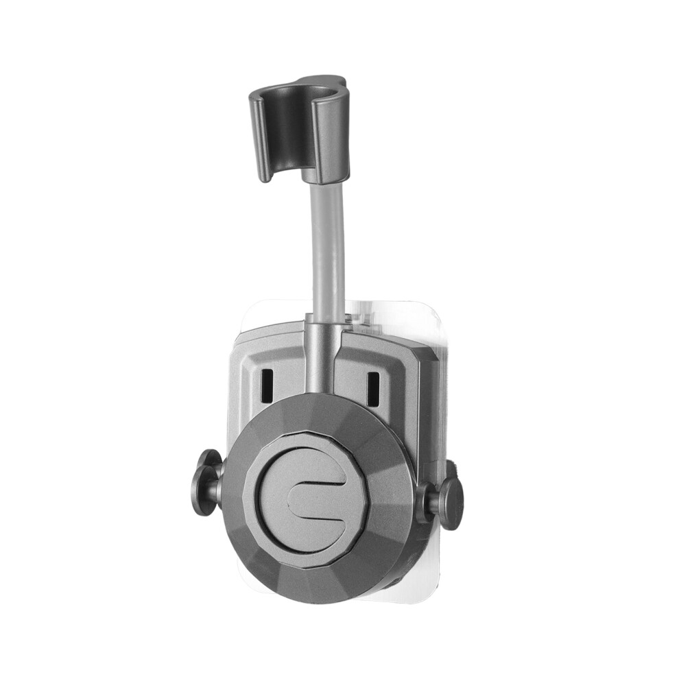 Portable And Sturdy Abs Suction Shower Head Wall Mounted-Grey 7732000543449