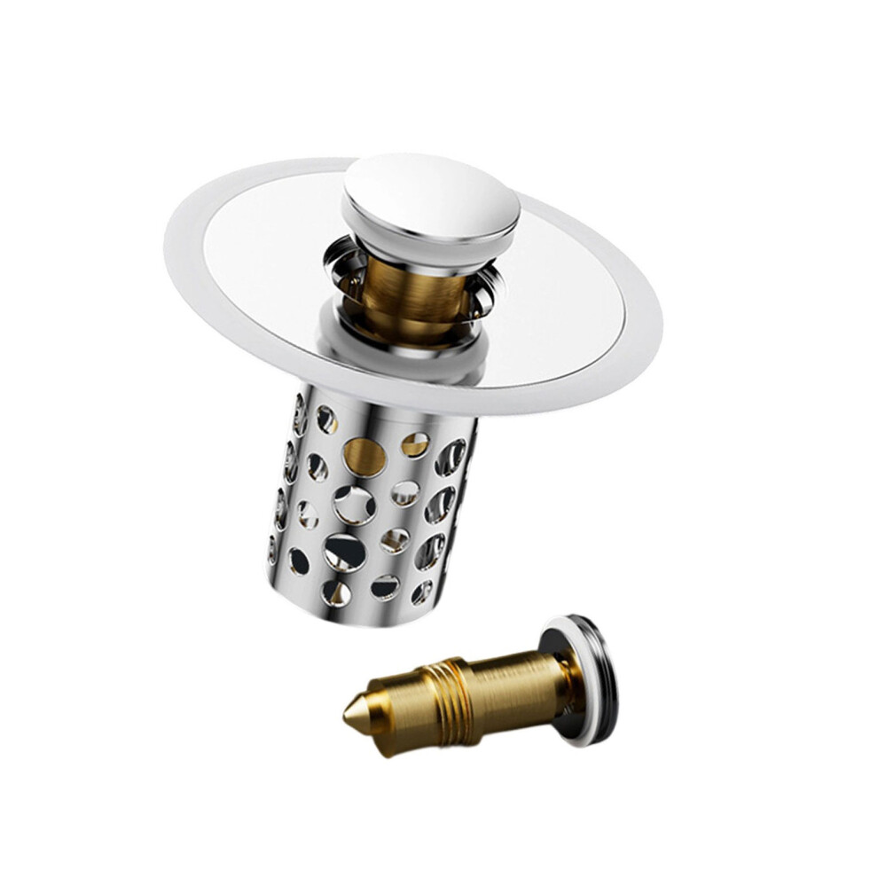 Upgraded Bounces Bathtubs Drain Stoppers-Silver Steel Body Co 7732000543555