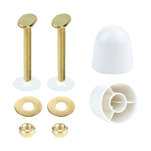 Ensemble de fixations de siège de toilette, matériel de-Blanc