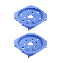 Portable Propanes Tank Stand Sturdy Wheel-Blue With brakes