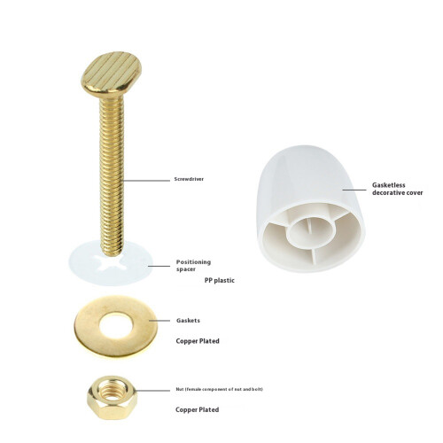 Ensemble de fixations de siège de toilette, matériel de-Blanc 1