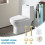 Ensemble de fixations de siège de toilette, matériel de-Blanc 4