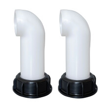 2 Stuks Draad IBC Tank Adapters Verlenging Afvoertuiten