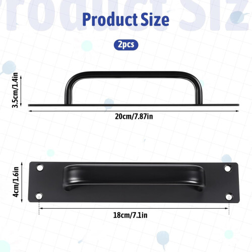 2Pcs Sturdy Aluminum Alloy Sliding Barn Door Pulls Easy 2