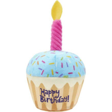 (As show, One size) Dog Squeaky Cake Toy, Pet Plush Chew Cake Toy, Cute Dog Cat Plush Dessert Birthday Gift - Cupcake