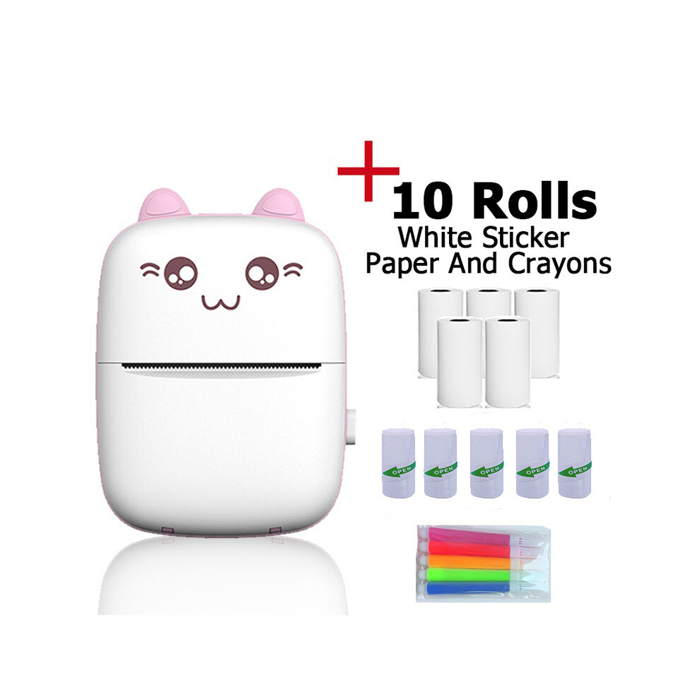 Print Anywhere Anytime Mini Printer, Ideal Gift For Kids And Adults Portable Printer Wireless Bluetooth Connection Inkless Thermal Printer For Notes 9468298536822