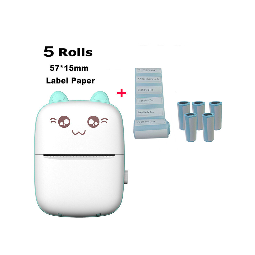 Print Anywhere Anytime Mini Printer, Ideal Gift For Kids And Adults Portable Printer Wireless Bluetooth Connection Inkless Thermal Printer For Notes 9468298536792