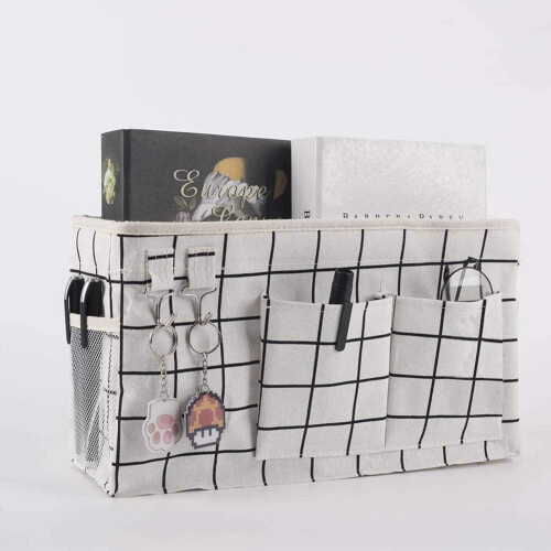Hanging Organizer, Canvas and Iron Built for Strength, Multi-Function Organizer for Your Bedside Needs 2