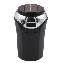 Smokeless Smoking Stand, Auto Car Ashtray with Cool Blue Led Light, Cylinder Cup Holder for Clear Visual, Clamshell Design, Detachable Featured, Easy